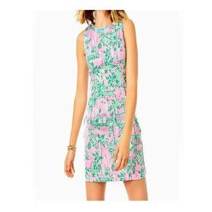 NEW Lilly Pulitzer Mila Stretch Shift Dress Mandevilla Baby Always Worth It 12